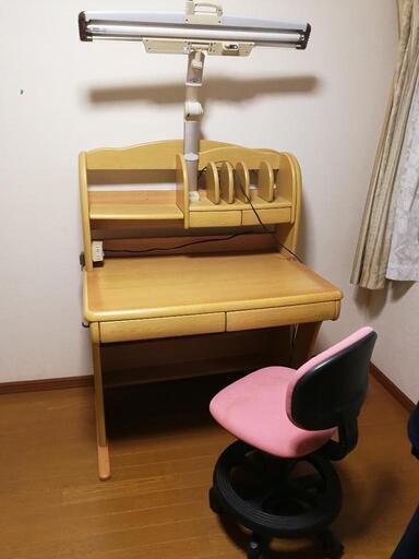 学習机　専用ライト　椅子セット　売ります