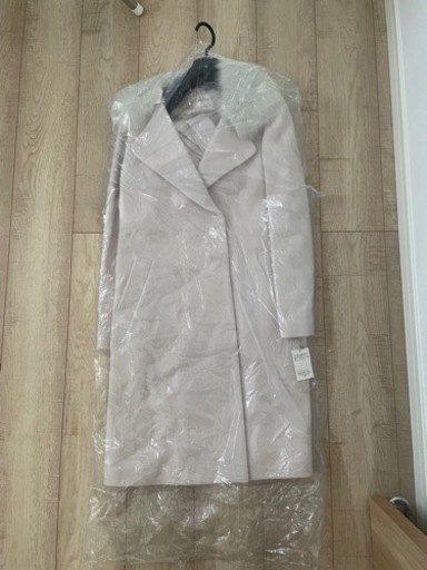 ファー付きロングコート