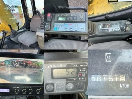 住友 SUMITOMO SH135X-3B (0.45m3)製造年は2012年です。アームクレーン、ゴムパッド、ブレード、エアコン付きです。稼働時間は6151時間。