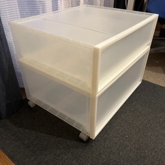 無印良品　ポリプロピレン収納ケース・横ワイド（約幅55×奥行44.5cm）キャスター付きの画像