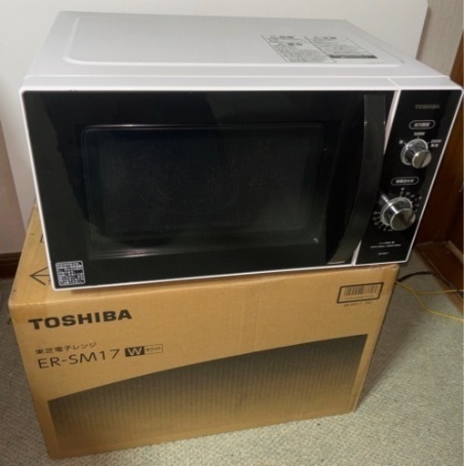 東芝 電子レンジ ER-SM17 (W) 2019年製 元箱付き