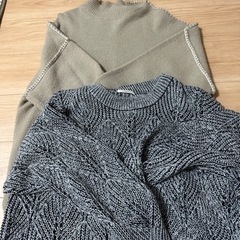 大きいサイズアウター　ニットの画像