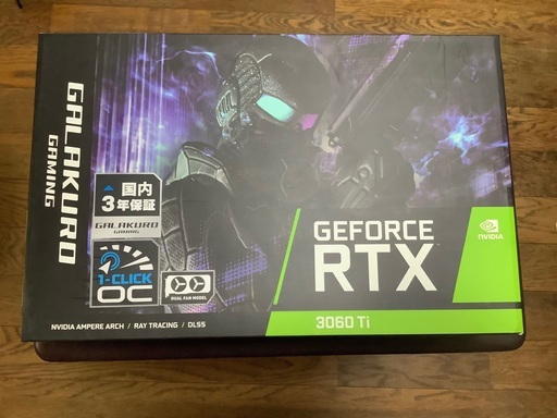 ★メーカー整備品！ほぼ新品！GALAKURO GAMING RTX3060 Ti  GG-RTX3060Ti-E8GB/DF/LHR