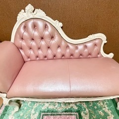 <取りに来れる方限定>ロココ調 姫ソファ フレンチカウチの画像