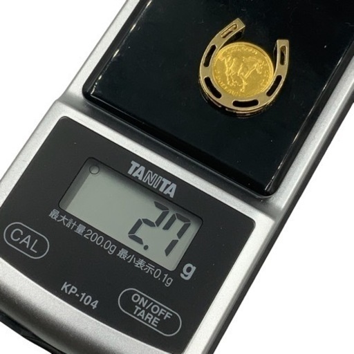 K24 ホースシュー　ペンダント　ツバルホース　1/25oz 枠K18 2.7g