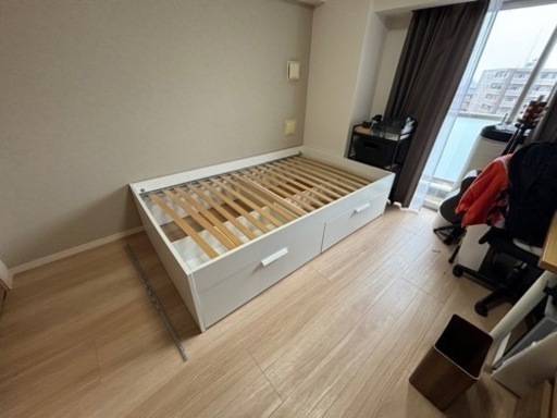 IKEA セミダブルベッドフレーム ショップ すのこ付 イケア NEIDEN 木製