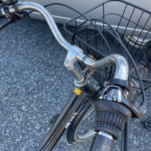 ママチャリ自転車 お買い得品 6段変速カゴ/鍵/オートライト付 26インチ