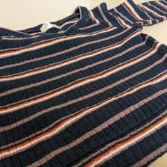 ボーダー   Vネック ニットセーター Мサイズ ニット セーターの画像