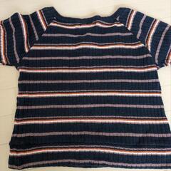 ボーダー   Vネック ニットセーター Мサイズ ニット セーターの画像