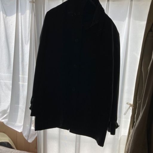 ほぼ新品　黒　縦縞　コート　