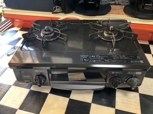 【リサイクルサービス八光】2018年製　リンナイ　KG34NBKL/13A 　ガステーブル　左強火力 都市ガス用