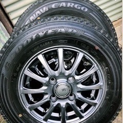 145R12 アルミホィール&　　　　　　　　　　　　　　　スタッドレスタイヤ4本セット?
