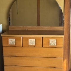 鏡付き和箪笥　鏡台  無料