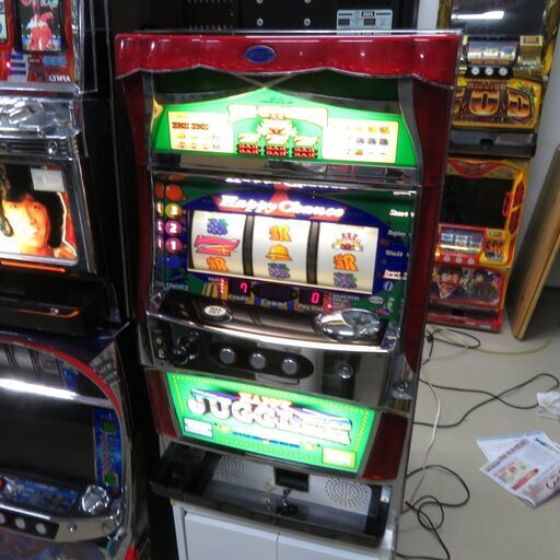 パチスロ実機 ハッピージャグラーV8 コイン不要機付き