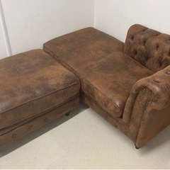 【美品】ヴィンセントカウチソファ 幅128×奥行65cmの画像