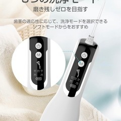 口腔洗浄器 口腔洗浄機  5つモード IPX7防水 携帯型 歯間ジェット USB充電式 水流洗浄 ノズル4本付き の画像