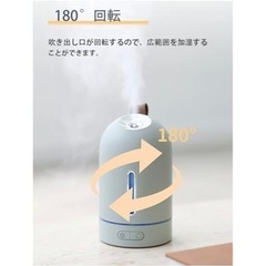 加湿器 180°回転 タイマー機能 省エネ 卓上加湿器 コンパクト加湿器 小型の画像