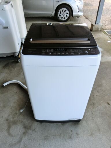 Hisense ハイセンス 2020年製 ガラストップ 全自動洗濯機 8.0kg 風呂水ホース付 HW-DG80A 2019年製