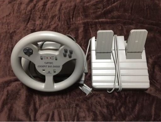 プレイステーション専用ステアリングコントローラー　アクセス、ブレーキペダル付き