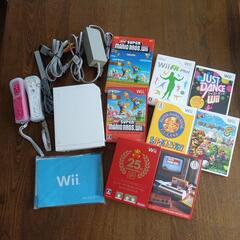 任天堂　wii本体　wii fitバランスボード　ゲームソフト5...