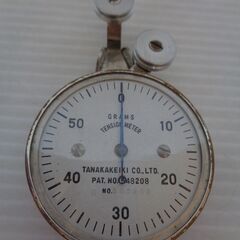 ★【現状品】TENSION METER　テンションメーター　田中計器　張力計　測定器　昭和レトロ　アンティーク　木箱入りの画像