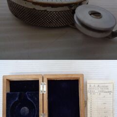 ★【現状品】TENSION METER　テンションメーター　田中計器　張力計　測定器　昭和レトロ　アンティーク　木箱入りの画像