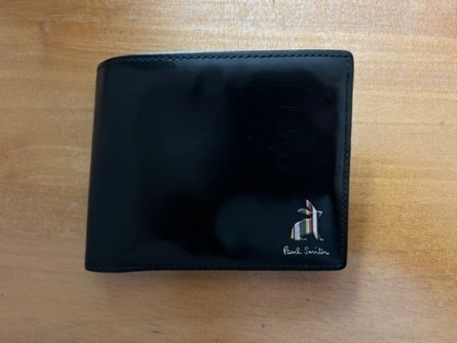 【美品】ポールスミス マーケトリーストライプ ラビット 財布 ブラック レザ