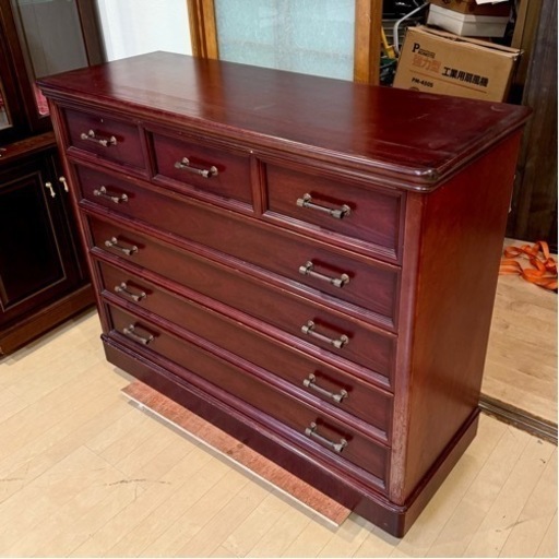 【お買い得‼️】定価数十万♪ 高級 府中家具 126cm幅5段チェスト タンス 衣類収納家具