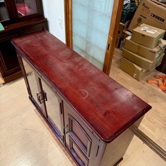 【お買い得‼️】定価数十万♪ 高級 府中家具 126cm幅サイドボード キャビネット 多目的棚