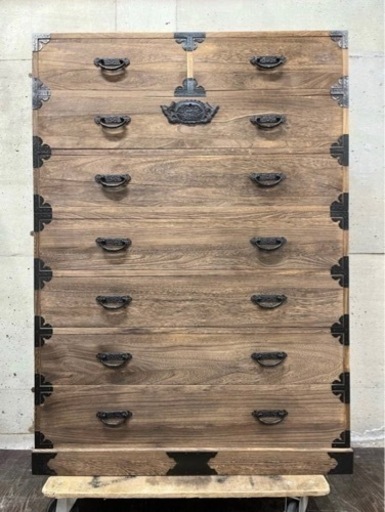 7/27中村敬木工 チェスト 60セイリ クオーレ2DBR 7段 天然木