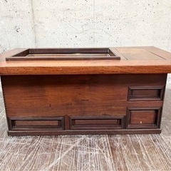 長火鉢 欅材 ケヤキ 家具 総無垢 囲炉裏 火鉢 アンティーク レトロ