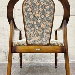 カリモク karimoku アームチェア 一人掛け椅子 椅子 イス チェア 一人掛けソファ 花柄の画像
