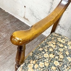 カリモク karimoku アームチェア 一人掛け椅子 椅子 イス チェア 一人掛けソファ 花柄の画像