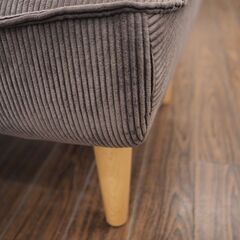 札幌引き取り限定 東区 コンパクト リクライニングチェア ブラウン/茶 一人掛け 一人用 W65cm D 78cm H82cm  1Pソファ イス/椅子 家具 四つ足  の画像