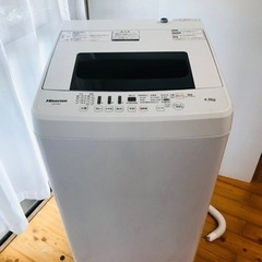 【決まりました】ハイセンス 全自動洗濯機 2019年製 4.5kg 風乾燥機能付き