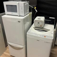 🌟４点セット売り🌟　冷蔵庫　洗濯機分解洗浄済み　電子レンジ　炊飯器