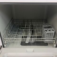 【レガストック江東店】食洗機 工事不要 食器洗浄機 食洗器 タンク式 食器洗い乾燥機 洗浄 温水 据置 ガラス扉 ホワイト ES294748AAA の画像