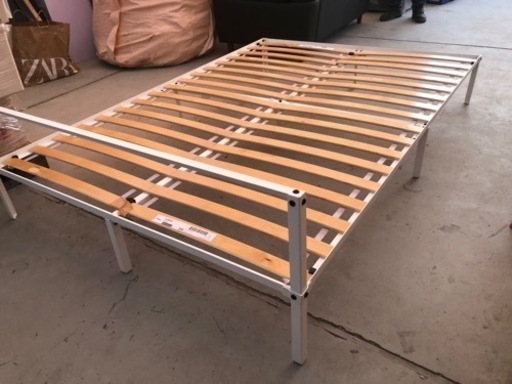 IKEA ダブルベッド LUROY マットレスセット 140cm×200cm