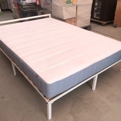 IKEA ダブルベッド LUROY マットレスセット 140cm×200cm