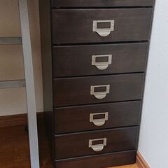 キャビネット 6段木製引出しの画像