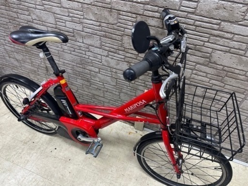 オータムSALE 格安　8.1Ah 前後タイヤ新品　東京23区配達無料　ブリヂストン　マリポーサ　8.1Ah リチウム 電動自転車 中古 1828