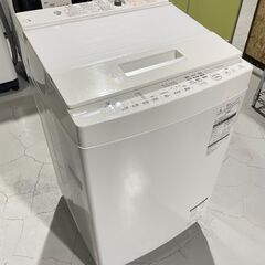 ★東芝★ 7kg洗濯機 2019年 AW-7D7 ガラストップ 新生活 一人暮らし ホワイト 50/60Hz共用 生活家電 福島 郡山市 a