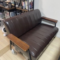 ニトリ　2人用合皮ソファ