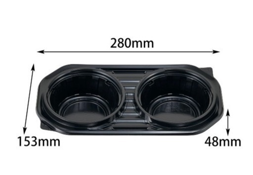 キッチンカー、テイクアウト容器　DLダブル28-15 エフピコチューバ　本体、フタセット