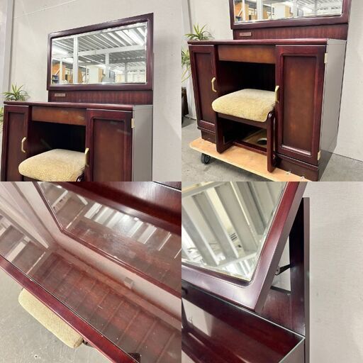  14593  カリモク コンセント付ドレッサー　化粧台   ◆大阪市内・東大阪市他 5,000円以上ご購入で無料配達いたします！◆ 
