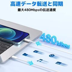 USB-C PD 20W 急速充電器 Lightning 2mケーブルセット 新品未使用の画像