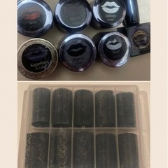 ネイルホイル&ジェルネイル6本セット 黒クリアレースホイル アー...