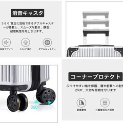 スーツケース キャリーケース キャリーバッグ 機内持込  コンパクトケース付きの画像