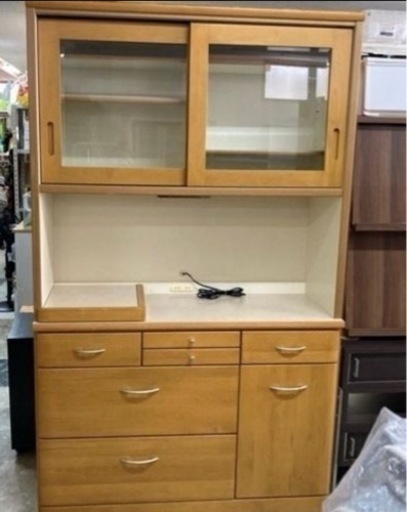 値下げ¥24,800→¥22,800 木調　食器棚   リサイクルショップ宮崎屋　住吉店　23.11.1F