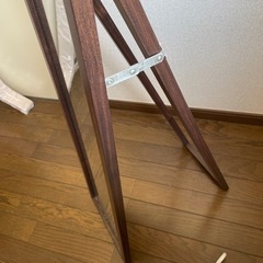 (無料)スタンドミラー (148cm x 27cm) 茶色の画像